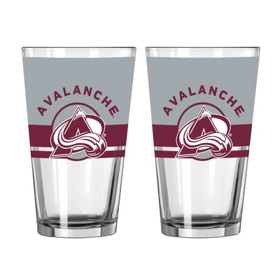 Colorado Avalanche Logo Brands Two-Piece 16oz. Horizon Pint Glass Set