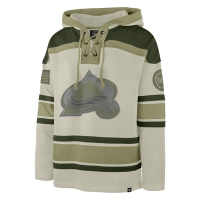 Colorado Avalanche '47 OHT Military Appreciation Lacer Hoodie - Beige
