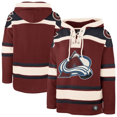 Colorado Avalanche '47 Big & Tall Superior Lacer Hoodie - Burgundy