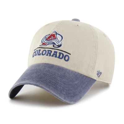 Colorado Avalanche '47 Logo Line Clean Up Adjustable Hat - Cream
