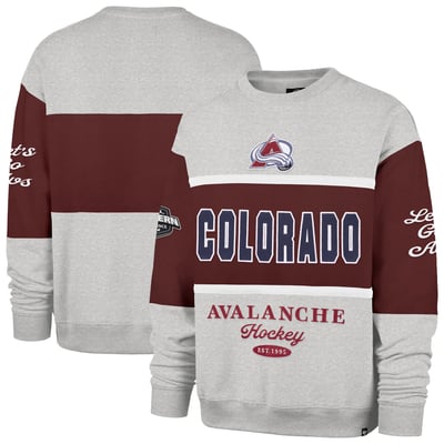  Colorado Avalanche '47 Fall Maximilist Crew Sweatshirt - Gray