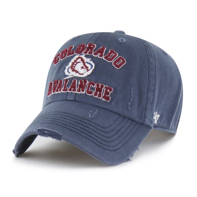 Colorado Avalanche '47 Seymoore Distressed Applique Clean Up Adjustable Hat - Navy