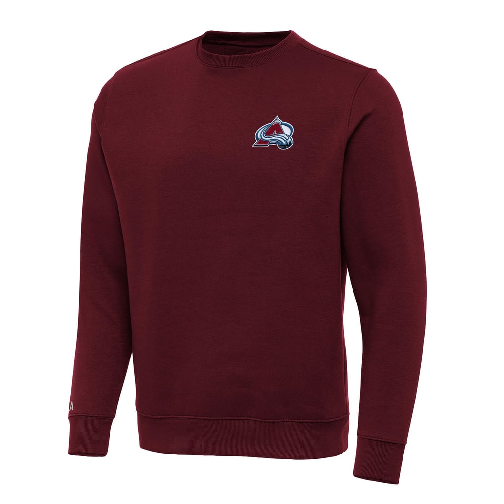 Colorado Avalanche Antigua Victory Crewneck Pullover Sweatshirt - Burgundy