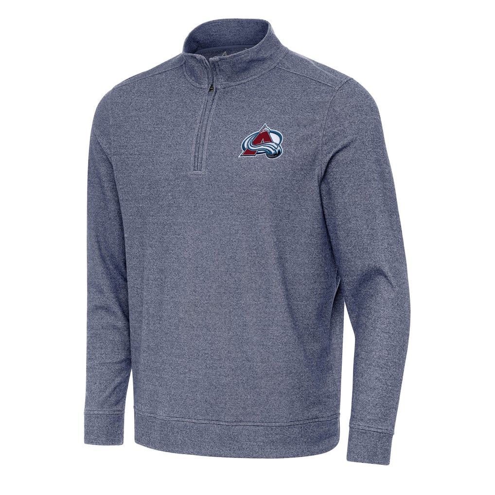 Colorado Avalanche Antigua Subtle Quarter-Zip Sweatshirt - Heather Navy