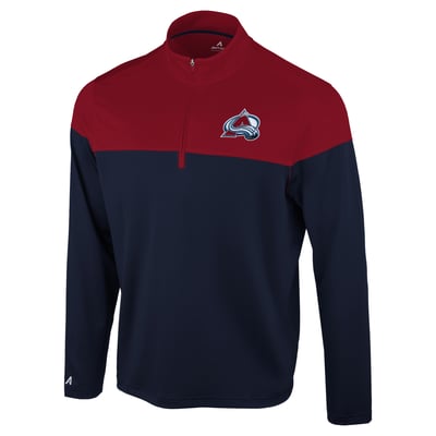 Colorado Avalanche Antigua Hinder Quarter-Zip Pullover - Navy/Burgundy