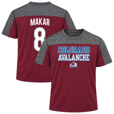 Cale Makar Colorado Avalanche Fanatics Big & Tall Name & Number Colorblocked T-Shirt - Maroon
