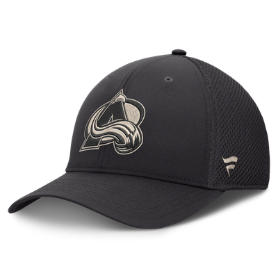Colorado Avalanche Fanatics Authentic Pro Road Meshback Stretch Hat - Charcoal