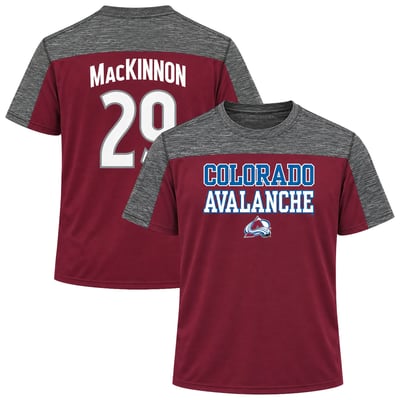 Nathan MacKinnon Colorado Avalanche Fanatics Big & Tall Name & Number Colorblocked T-Shirt - Maroon
