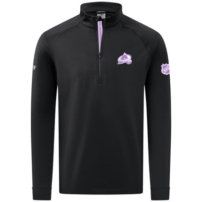 Colorado Avalanche Levelwear Hockey Fights Cancer Utility Quarter-Zip Pullover - Black
