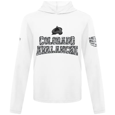 Colorado Avalanche Levelwear Anthem Camo Long Sleeve Hooded T-Shirt - White