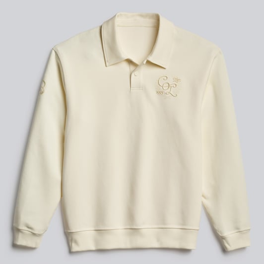 Colorado Avalanche lululemon Smooth Double-Knit Long-Sleeve Polo - Coconut Ivory