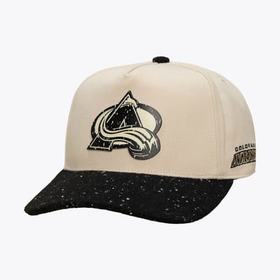 Colorado Avalanche Mitchell & Ness Cookies & Cream Pro Pinch Snapback Hat - Cream/Black