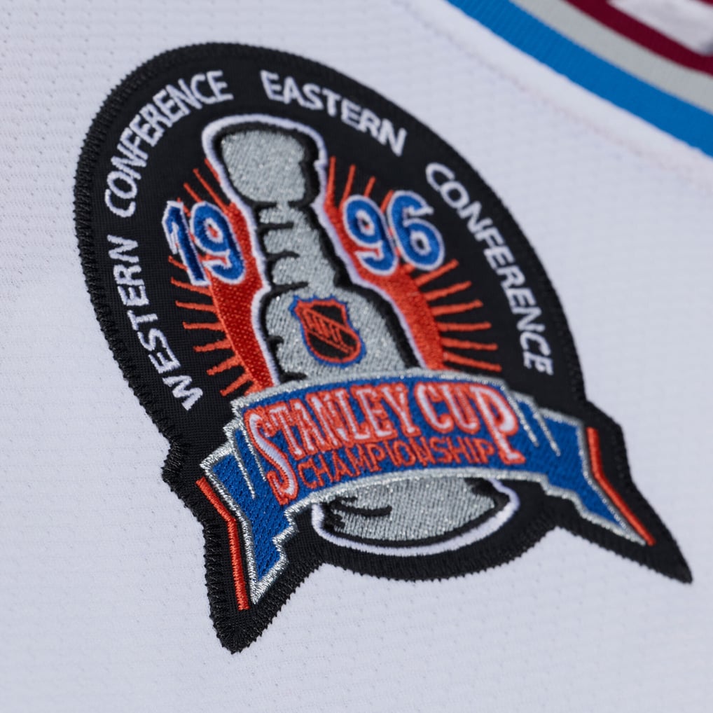 Patrick Roy Colorado Avalanche Mitchell & Ness 1995 Power Play Jersey - White