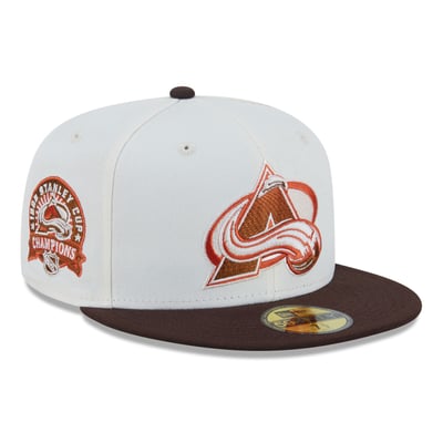 Colorado Avalanche New Era Pumpkin Spice 59FIFTY Fitted Hat - Cream