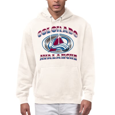  Colorado Avalanche Starter Face Off Fleece Hoodie - Cream