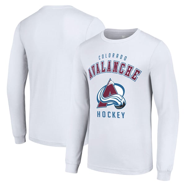 Colorado Avalanche Starter Logo Long Sleeve T-Shirt - White