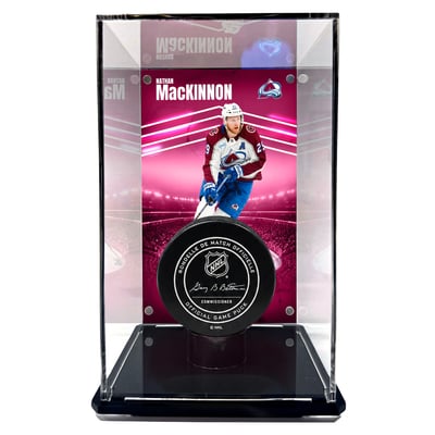Nathan MacKinnon Colorado Avalanche Fanatics Authentic Tall Puck Display Case with Image