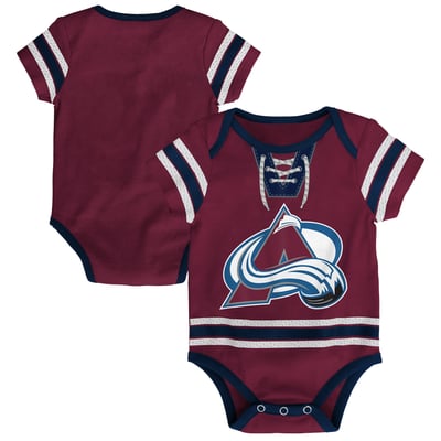  Colorado Avalanche Outerstuff Newborn Hockey Bodysuit - Burgundy