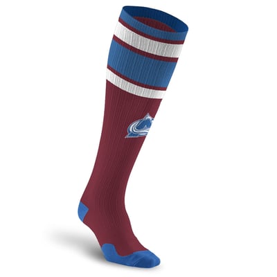 Colorado Avalanche PRO Compression Unisex  Classic Stripe Over-the-Calf Compression Socks