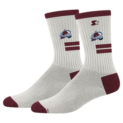  Colorado Avalanche PRO Compression Unisex Premiere Cushioned Crew Socks - Cream