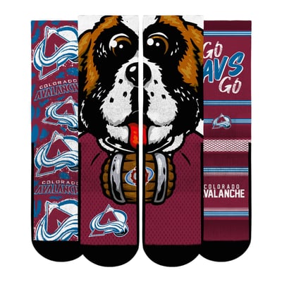  Colorado Avalanche Rock Em Unisex Fan Favorites Three-Pack Crew Socks Set - Burgundy