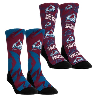  Colorado Avalanche Rock Em Unisex Game Day Two-Pack Crew Socks - Burgundy