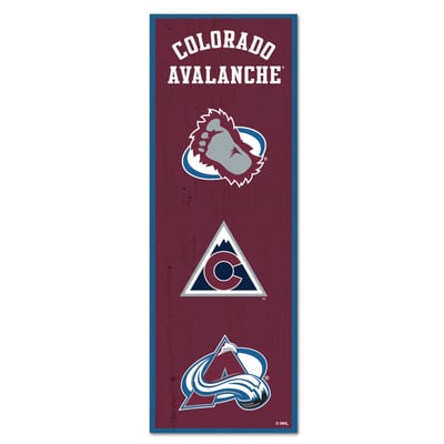 Colorado Avalanche WinCraft 6" x 17" Logo Evolution Wood Sign