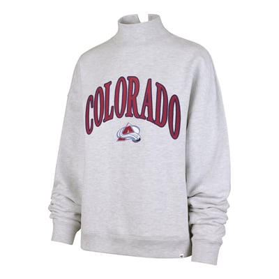 Colorado Avalanche '47 Women's Vantage Mock Neck Fleece Sweatshirt - Gray