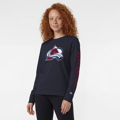  Colorado Avalanche Champion Women's Team Logo Long Sleeve T-Shirt - Blue