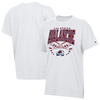 Colorado Avalanche Champion Women's  Crossing Sticks Oversized T-Shirt - White