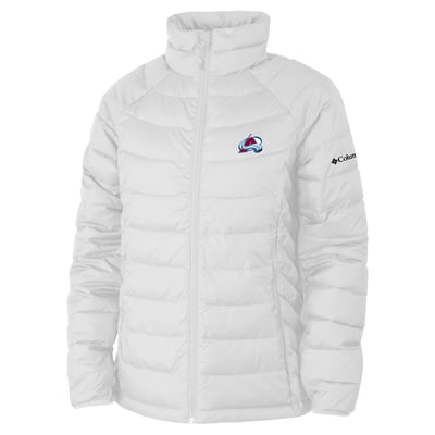  Colorado Avalanche Columbia Women's Omni-Heat Powder Lite II Raglan Full-Zip Jacket - White