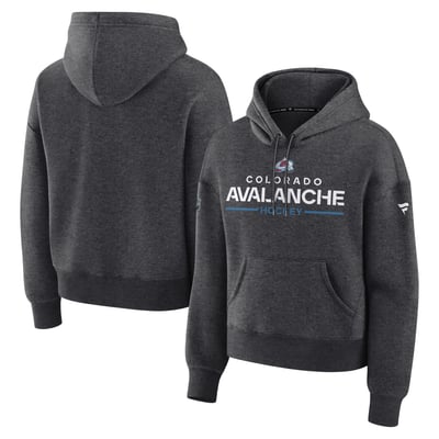 Colorado Avalanche Fanatics Women's Authentic Pro Primary Pullover Hoodie - Charcoal