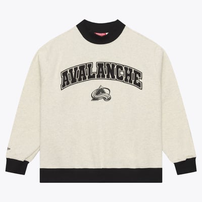  Colorado Avalanche Mitchell & Ness Women's Cookies & Cream Mock Neck Pullover - Cream