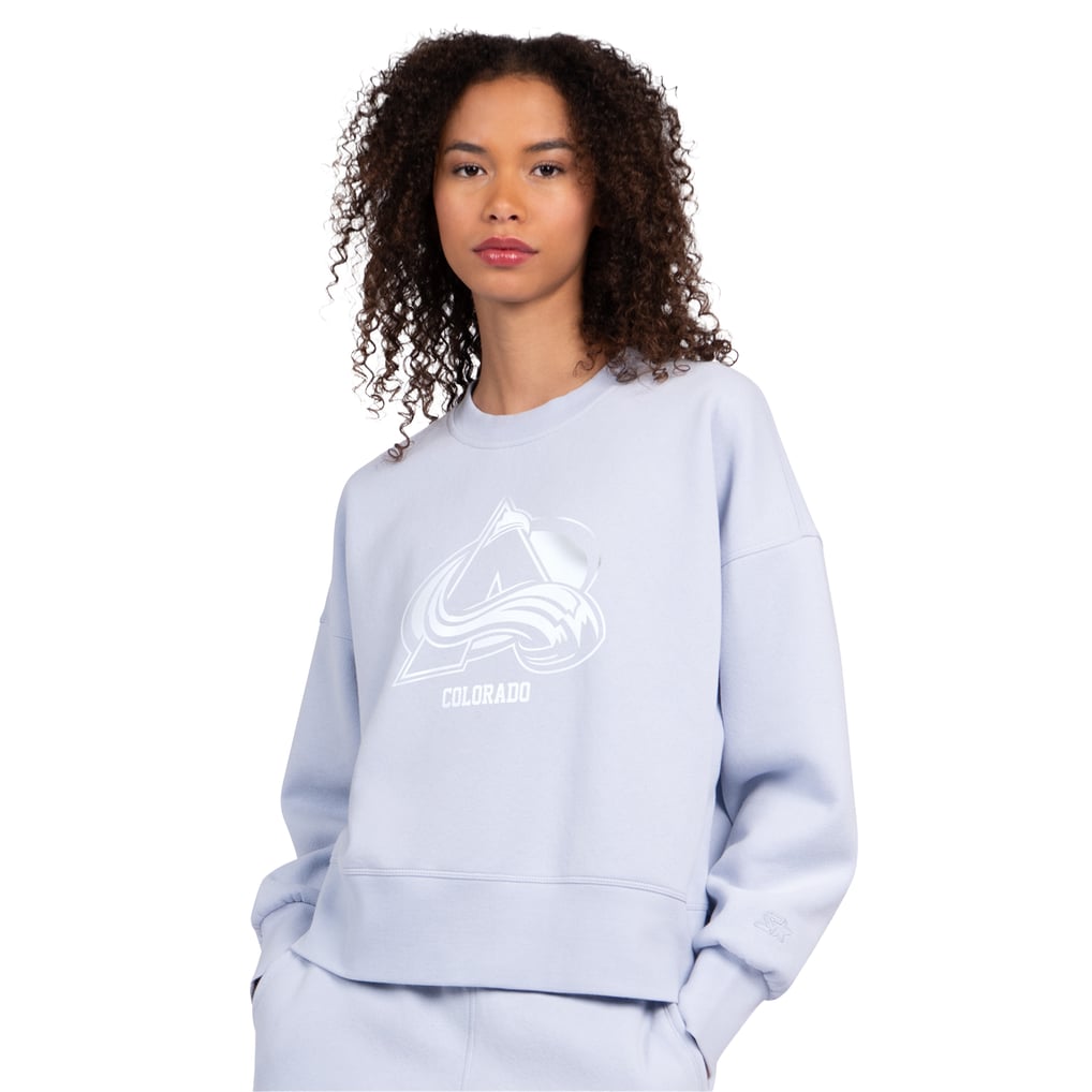 Colorado Avalanche Starter Women's Boxy Cropped Sweatshirt - Blue