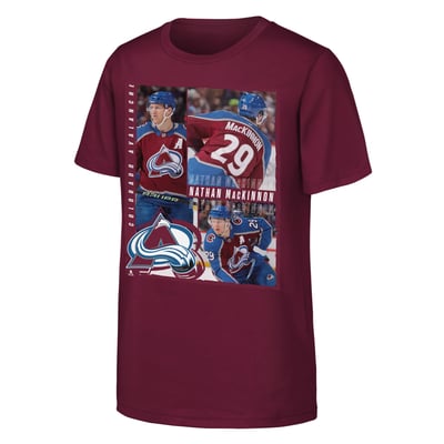 Nathan MacKinnon Colorado Avalanche Outerstuff Youth All For One T-Shirt - Burgundy