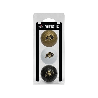 Colorado Buffaloes 3-Pack Multi-Colored Team Golf Ball Set
