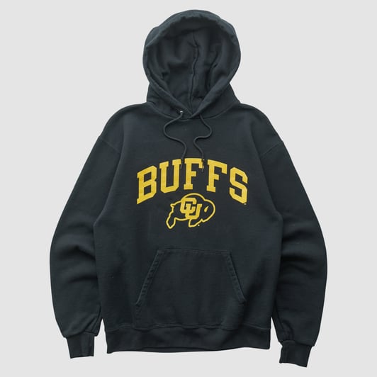 Colorado Buffaloes Champion 2000s Hooded Pullover Sweatshirt - Black - S by Fanatics Real Vintage