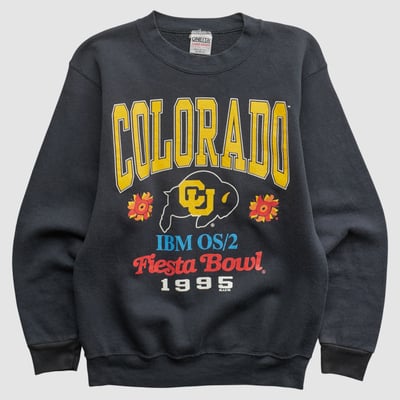 Colorado Buffaloes Oneita 1995 Pullover Sweatshirt - Black - XXS by Fanatics Real Vintage