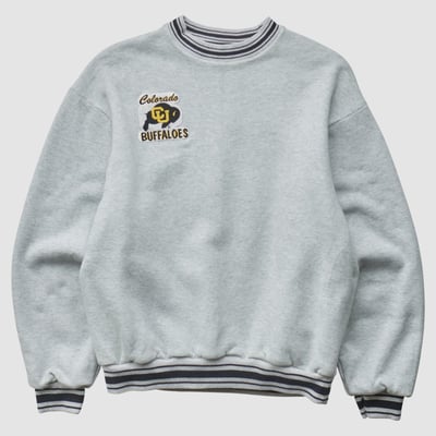Colorado Buffaloes Pro Player 90s Pullover Sweatshirt - Heather Gray - S by Fanatics Real Vintage
