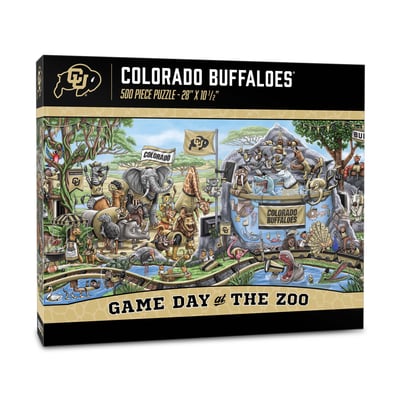 Colorado Buffaloes Fanpoint 10.5" x 28" Game Day at the Zoo 500-Piece Puzzle