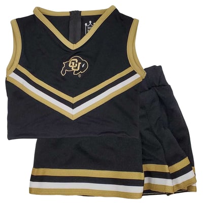  Colorado Buffaloes Little King Girls Youth Two-Piece Cheer Set - Black