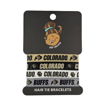  Colorado Buffaloes Hip Heads Four-Pack of Hair Tie Bracelets