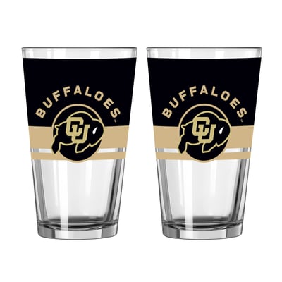 Colorado Buffaloes Logo Brands Two-Piece 16oz. Horizon Pint Glass Set