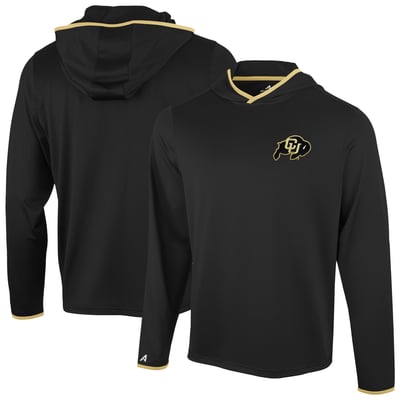  Colorado Buffaloes Antigua Brink Color Pop Long Sleeve Hoodie T-Shirt - Black