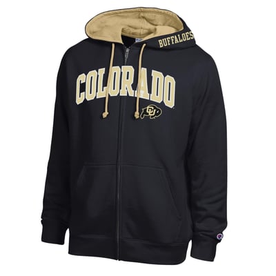 Colorado Buffaloes Champion Arch Logo Full-Zip Fleece Hoodie - Black