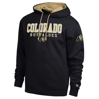  Colorado Buffaloes Champion Contrast Hoodie - Black