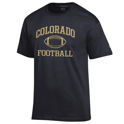 Colorado Buffaloes Champion Football Icon T-Shirt - Black