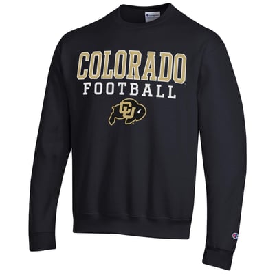 Colorado Buffaloes Champion Football Stack Sweatshirt - Black