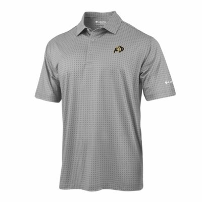  Colorado Buffaloes Columbia Highland Drift Polo - Silver