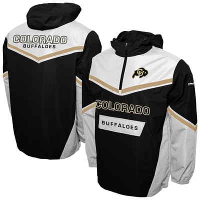 Colorado Buffaloes Franchise Club Action Anorak Quarter-Zip Jacket - Black/White